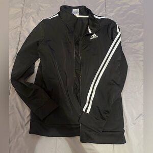 adidas Kids Black Track Pants with White Stripes